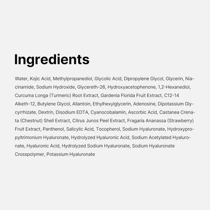 Kojic Turmeric Brightening Toner Pads